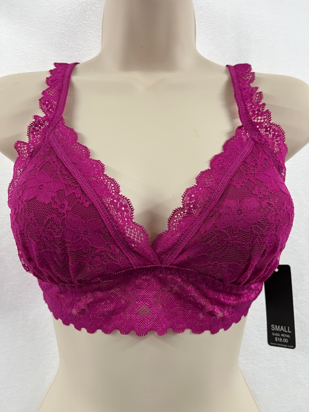 Rampage Magenta Lace Bralette